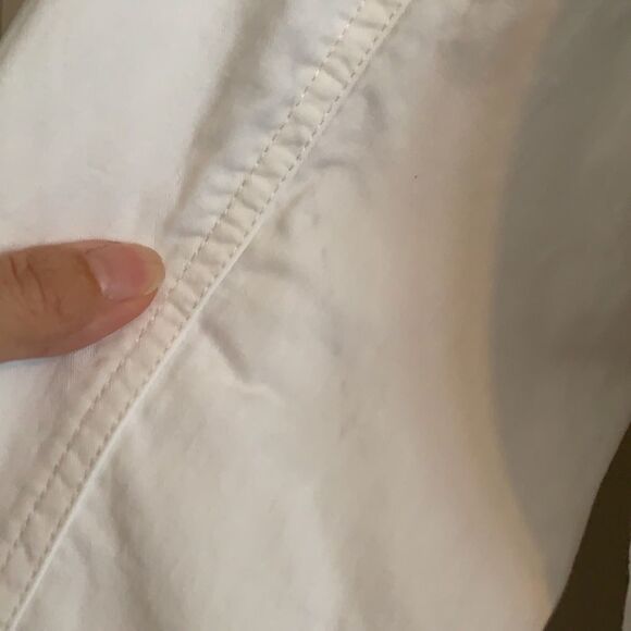 Off white Nehru collar cotton jacket - Picture 9 of 12